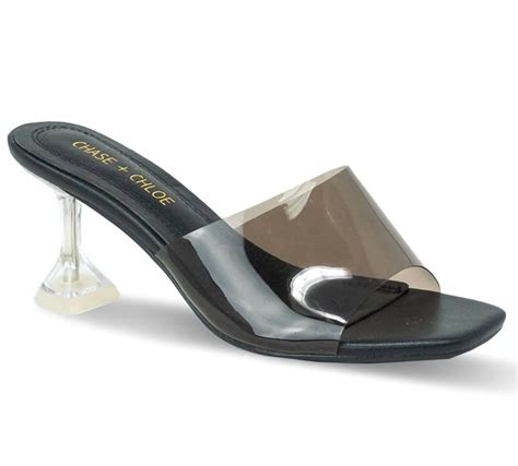 chase and chloe clear slides|Women's CHASE AND CHLOE Slide Sandals .